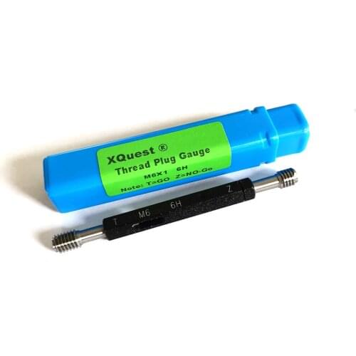 Xquest 6H Right hand thread plug gauge M6 M6X1 M6X0.75 M6X0.5 Metric Fine Thread gage Threaded plug inspection tool M6*1