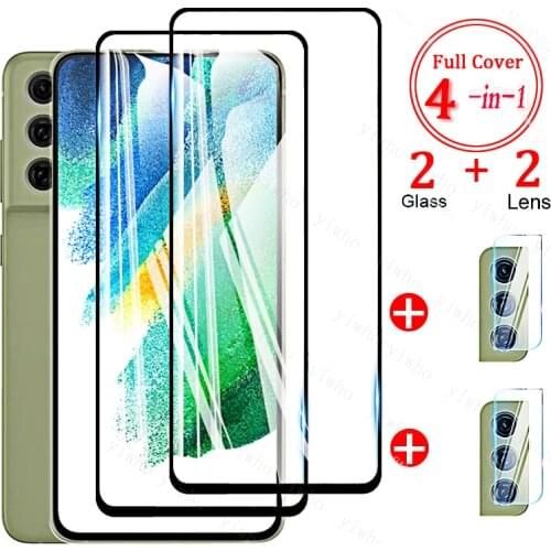 Protective Glass for Samsung Galaxy S21 FE 5G Full Cover Tempered Glass for Samsung S21 FE S21fe Glass Phone Screen Protector