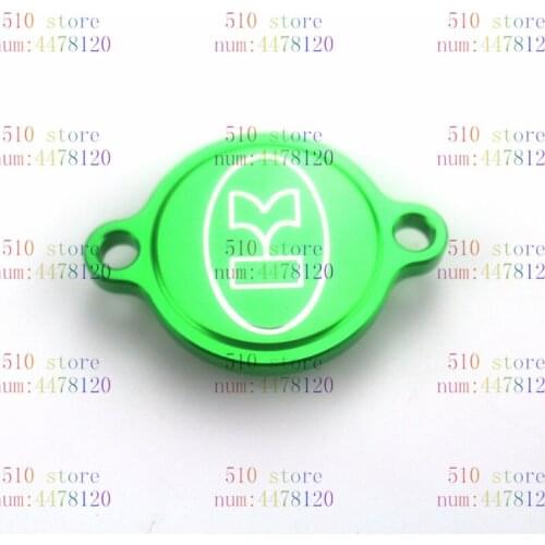 Green CNC Billet Engine Oil Filter Cover For Kawasaki KX250F KX 250F KXF250 2004-2015 MX spare parts dirt pit bike Motorcross