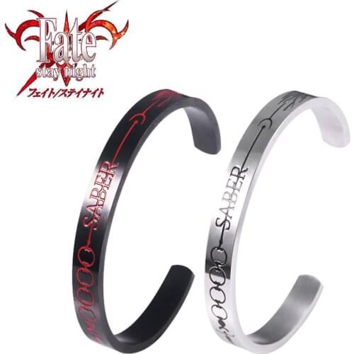 1pcs Anime Game Fate/stay Night Stainless Steel Ring Bracelet Cosplay Gold-Plated Couples Bracelet Birthday Valentines D Gifts
