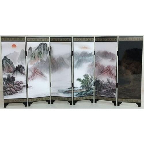 1 Pcs Wooden Chinese Style Vintage Retro Small Folding Panel Screen Room Divider