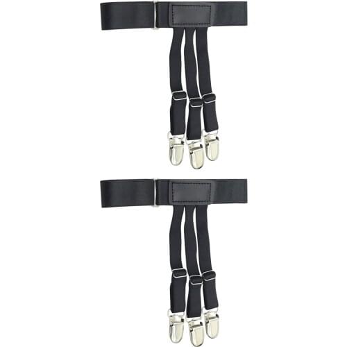 2pcs Uniform Suit Shirt Stay Belt Comfortable Suspender Dress Tidy Men Women Fixing Elastic Garter Non Slip Adjustable Length