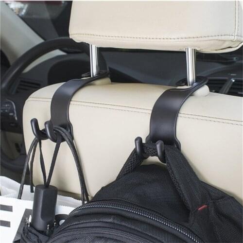 2pcs Universal Car Seat Back Hook Car Accessories Portable Multifunctional Hanger Holder Storage for Car Bag Purse Cloth