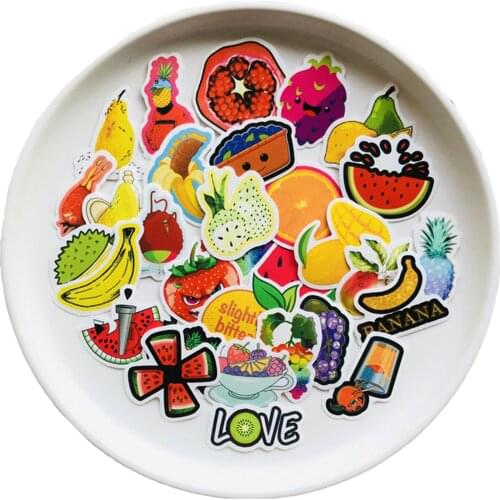 31PCS PVC Switch Stickers Pack Waterproof Cartoon Fruits Graffiti Stickers for Water Bottle Phone Case Laptop Guitar Suitcase