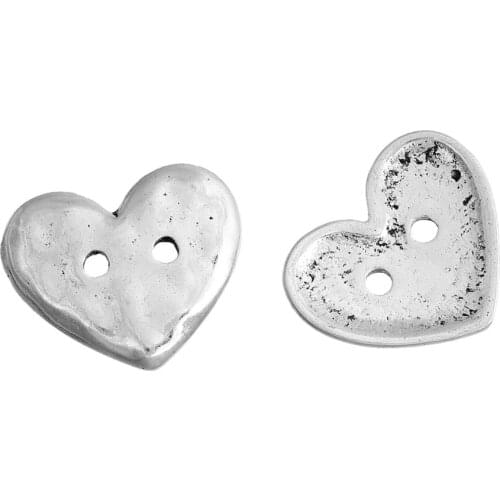 5PCs 2 Holes Zinc Based Alloy Metal Buttons For Stitching Findings Oval Antique Silver Color Oval Style Clothing Accessories