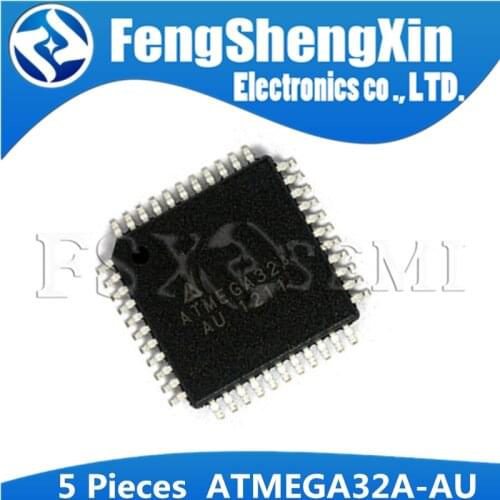 5PCS ATMEGA32A-AU QFP ATMEGA32A ATMEGA32 TQFP44 32A-AU 8-bit Microcontroller with 32K Bytes In-System Programmable Flash