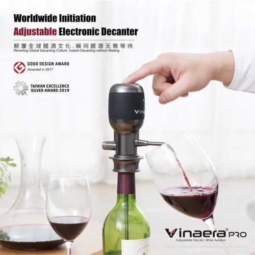 Automatic Electric Wine Aerator and Pourer / Dispenser - Air Decanter - Personal Wine Tap for Red and White Wine Bar Accessories