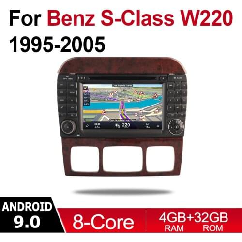 4GB android 9 car dvd player For Mercedes Benz S Class W220 1995~2005 NTG Multimedia GPS Navigation Map Autoradio WiFI Bluetooth
