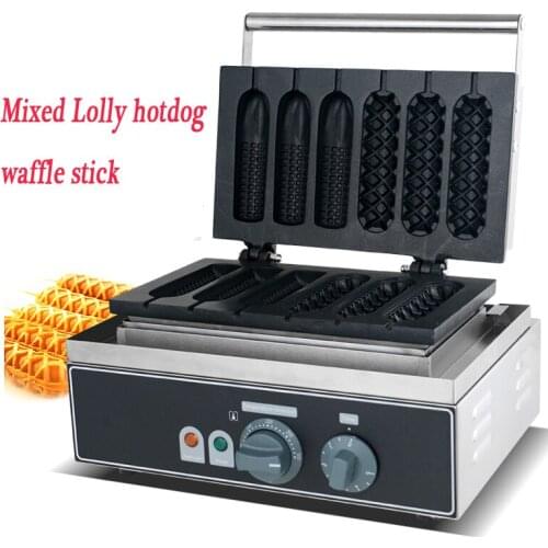 Free shipping 2 pcs/lots 220v 110v Mixed type hot dog lolly waffle machine hot dog waffle baker corn shape waffle stick