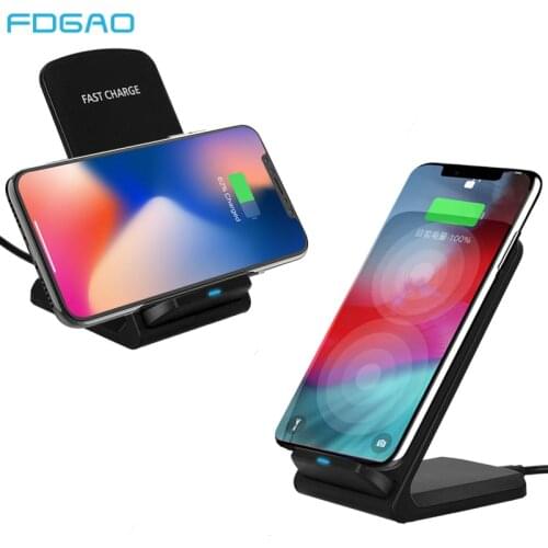 FDGAO 10W Qi Wireless Charger for iPhone 11 XR XS Max X 8 Xiaomi mi 9 fast Wireless Charging Stand for Samsung S10 S9 Note 9 10