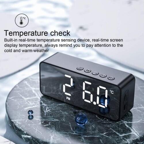 Wireless Bluetooth Speaker Small Mini Alarm Clock Portable Mini Voice Broadcast the Card Instert Vehicular Audio System
