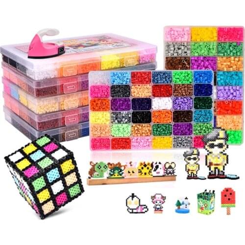 24 / 72 Colors 5mm hama Beads/ Iron Beads diy Puzzles 2.6mm Education Beads 100% Quality Guarantee perler Fuse beads diy toy