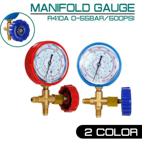 Air Conditioner Manifold Digital Pressure Gauge Valve Pressure gauge Refrigeration Fluorine Tool Table R410 Refrigerant Filling