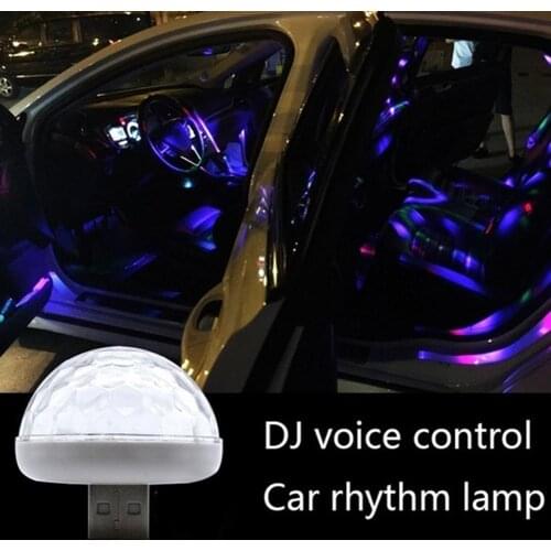 Disco Ball Party Stage Projector Lights Mini Led Voice Activated USB Crystal Magic Ball Flash DJ Lights for Home KTV Bar Car