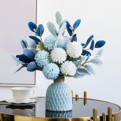 Ceramics Vase Home Decor Nordic Style Flowers Vase For Artificial Flower Living Room Home Decoration Accessories Modern florero