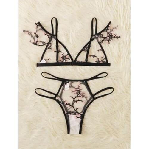 Sexy Lingerie Erotic Cup Bra Sets Underwear For Women Wire Thin Lingerie Breathable Comfortable Bras Set Erotic Underwea