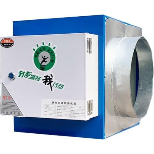 Small Commercial Oil Fume Purifier 4000 Air Volume Electrostatic Type Oil Fume Separator Kitchen Catering 220V