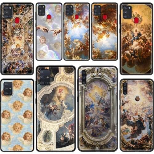 Soft Case for Samsung Galaxy A32 A52 A72 4G A21S A51 A71 A12 A02S A21 EU A41 A31 5G Phone Shell Vintage Painting Angel Paradise