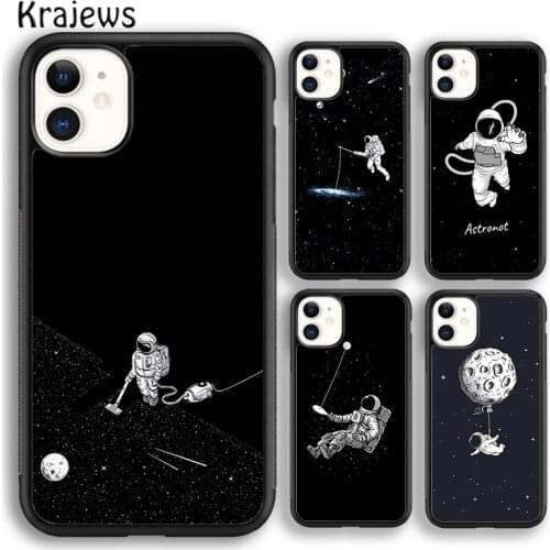 Krajews Astronaut Stars Constellation Soft Phone Case Cover For iPhone 5 SE 6s 7 8 plus X XR XS 11 12 pro max Samsung S8 S9 S10