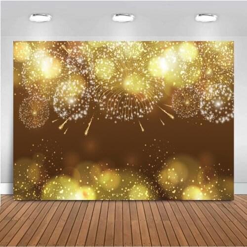 New Year Backgrounds For Photography Magic Polka Dots Light Bokeh Fireworks Celebration Party Baby Newborn Photography Backdrops