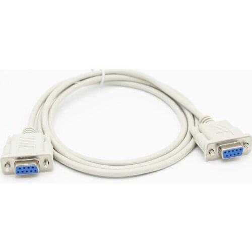 New White Modem Cable Computer RS232 DB9 9 Pin Serial Female To Female Port Extension Converter PC Cable 1.5/3/5M for PC L0318