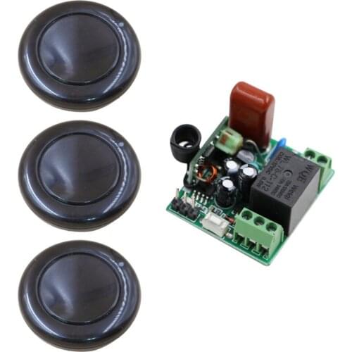 New Mini Receiver Round Transmitter 220V 1CH 10A Relay RF Wireless Remote Control Switch System for Light Lamp 315Mhz 433.92Mhz