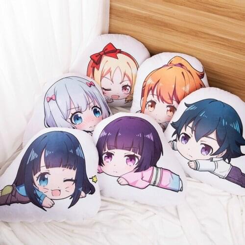 Anime JK Eromanga Sensei Pillow Cosplay Back Plush Pillow 45*55CM Warm Funny Cartoon Doll Toy Home Decor