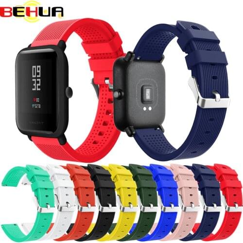 20mm Strap for Amazfit Youth Silicone Straps For Samung S2 for Xiaomi Huami Bip BIT PACE Lite Youth Smart Watch Wrist Bracelet