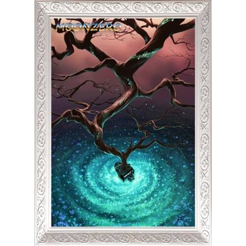 Needlework DIY Diamond Painting Cross Stitch Drill Embroidery Mosaic Square Rhinestone Home Decor Landscape Let it Grow Pattern