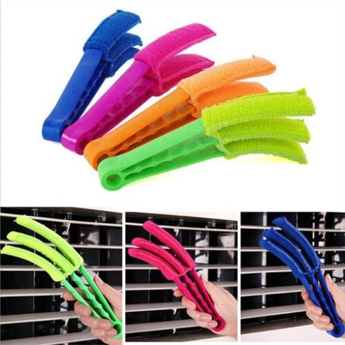 3 Pronged Window Blind Cleaner Brush Microfiber Detachable Multifunction Duster Brush Car Air Outlet Cleaning Tool Household