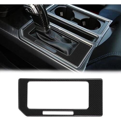 Compatible with Carbon Fiber Gear Shift Panel Decoration Frame Accessories for Ford F150 2015 2016 2017 2018 2019 2020