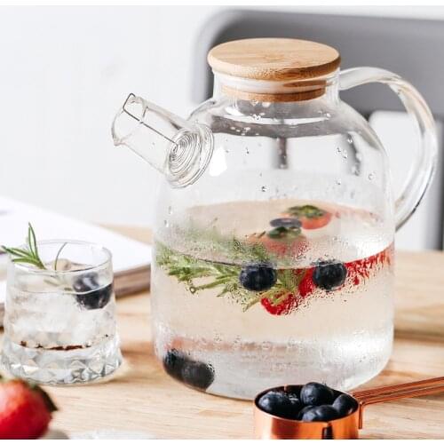 1L/1.5L Big Transparent Borosilicate Glass Teapot Heat-Resistant Large Clear Tea Pot Flower Tea Set Puer Kettle Office Home Tool
