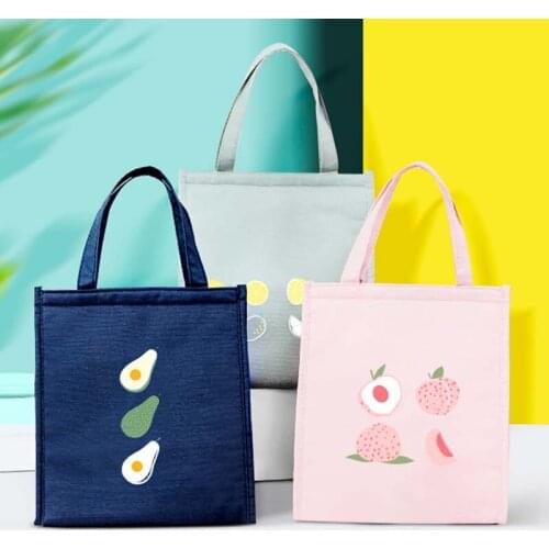 Fashion Fruits Fresh Lunch Bags Women Men Waterproof Portable Thermal Oxford Cooler Bag Convenient Lunch Box Tote Food BBQ Bag