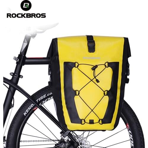 ROCKBROS 20L Rainproof Bike Bag Foldable Cycling Bag Rear Rack Tail Seat Trunk Bags Pannier MTB Mountain Bicycle Accessories