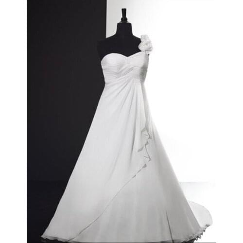 Weeding dress New Arrival Real photo Chiffon A-line Gown Features Sweetheart Floral Strap Cusom Size Bespoke Wedding Dresses