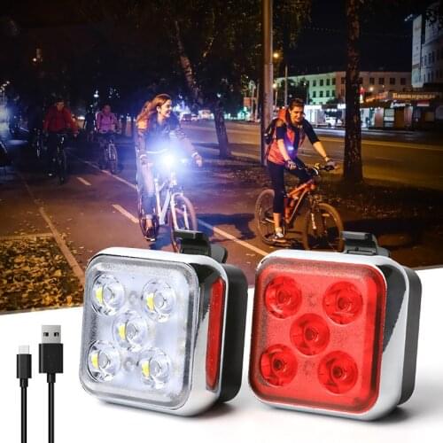 LED Bicycle Front Tail Light Bike-Light-Set Wasafire Bicycle Mountain-Bike Road USB Rechargeable Rear-Light Mtb Helmet Bicycle U