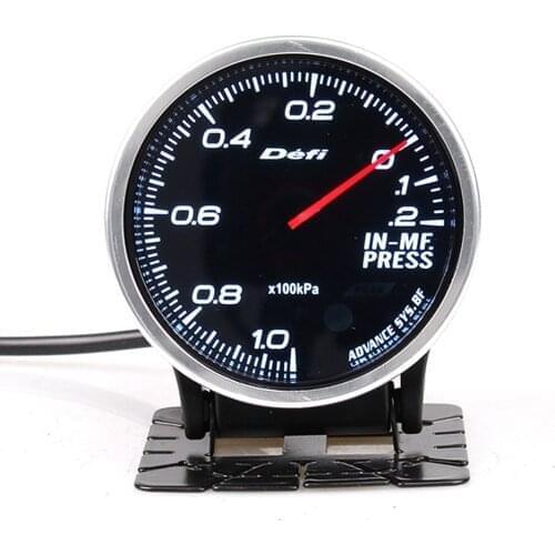 2.5 inches 60mm Defi Advance BF Vacuum Gauge Meter 7 Colors backlight Adjustable With Sensor For 12V Cars 0~100kpa