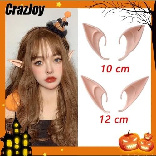 Funny Angel Elf Ears Latex For Fairy Cosplay Accessories Halloween Costume Cool Stuff Decoration Photo Props Adult Kids Toys