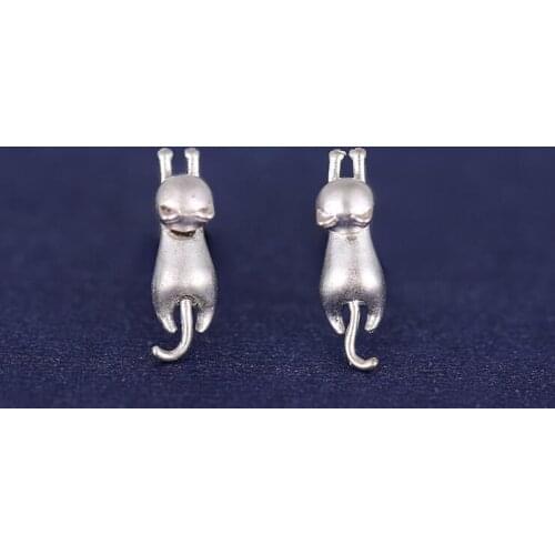 Shuangshuo Cute Cat Stud Earrings for Women Animal Earings Fashion Jewelry Cat Earrings boucle d'oreille femme 2017 Earring S007