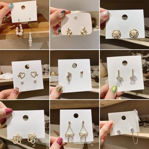 Bowknot ear studs earnings for women piercings star earring fashion jewelry korean style aretes brincos 2021 pearl stud ear ring