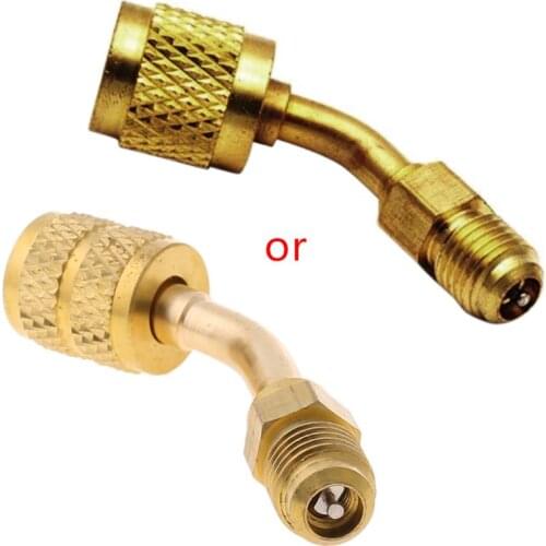 1/4 turn 5/16 conversion head adapter all copper r410 reducer with valve core air conditioning refilling connector W91F