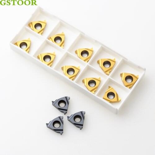 10PCS 16ER 16IR 11BSPT 14BSPT 19BSPT GM10 GG20 Threading Turning Tools Carbide Inserts Lathe Cutter Cutting For SER/L SNR/L