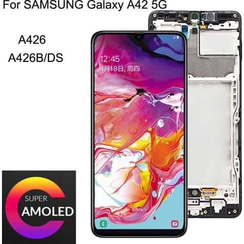 100% Original 6.6'' Super AMOLED Display for Samsung Galaxy A42 5G A426 A426B A426B/DS Full LCD Touch Screen