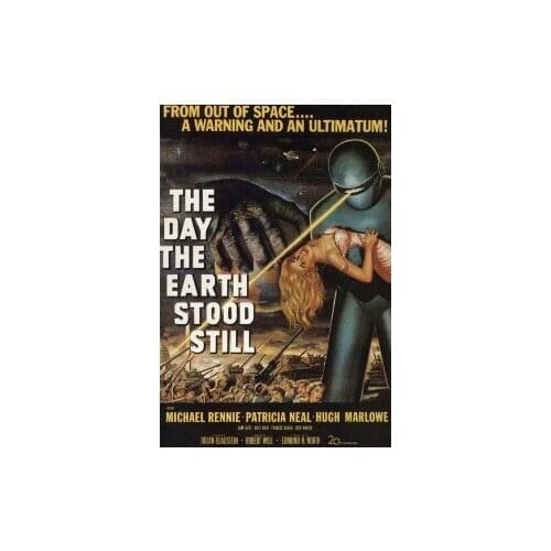 1951 The Day the Earth Stood Still Sci-Fi Classic Movie Film TV Retro Vintage Poster Canvas DIY Wall Paper Home Decor Gift