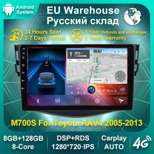 4G LTE Android 10 Car Radio Multimedia Navigation for Toyota RAV4 2005-2013 Car Audio Head Unit Supports SWC Carplay IPS Screen