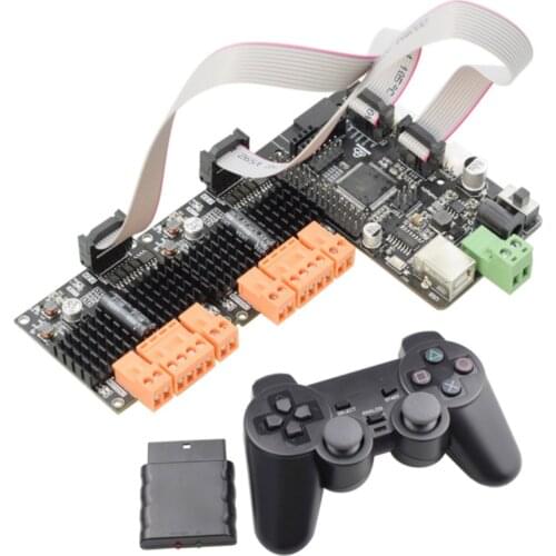 9-24V 4 Channels DC Motor Speed Encoder Controller PS2 Handle with Arduino MEGA2560 Board 24V Motor Driver Board PWM Controller