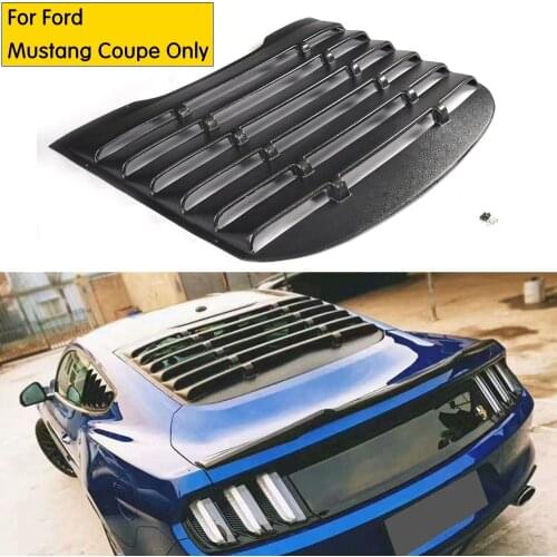 ABS black Car Rear Window Decorative louver air outlet diffuser shutter Grill Cover for Ford mustang 2015- 2018