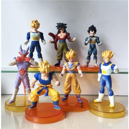 Bandai Genuine DRAGON BALL Vegeta IV Trunks Son Goku Janemba Action Figure Ornament Model Toys