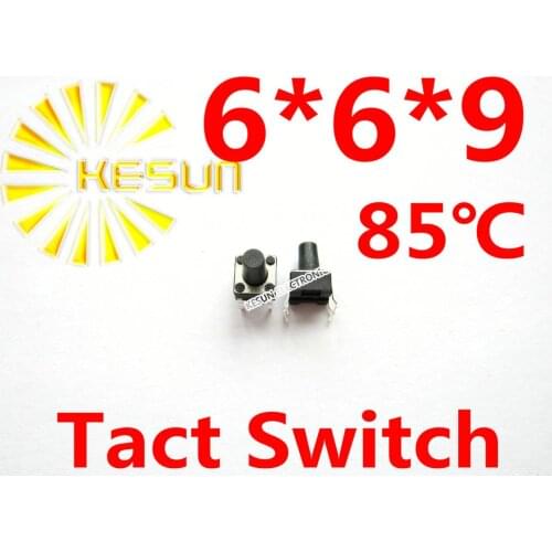FREE SHIPPING 100PCS DIP 6X6X9 Tactile Tact Push Button Micro Switch Momentary