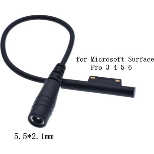 Dc 5.5*2.5mm Female Power Supply Adapter Converter Laptop Charging Cable Cord for Microsoft Surface Pro 6 5 4 3 for Surface Go